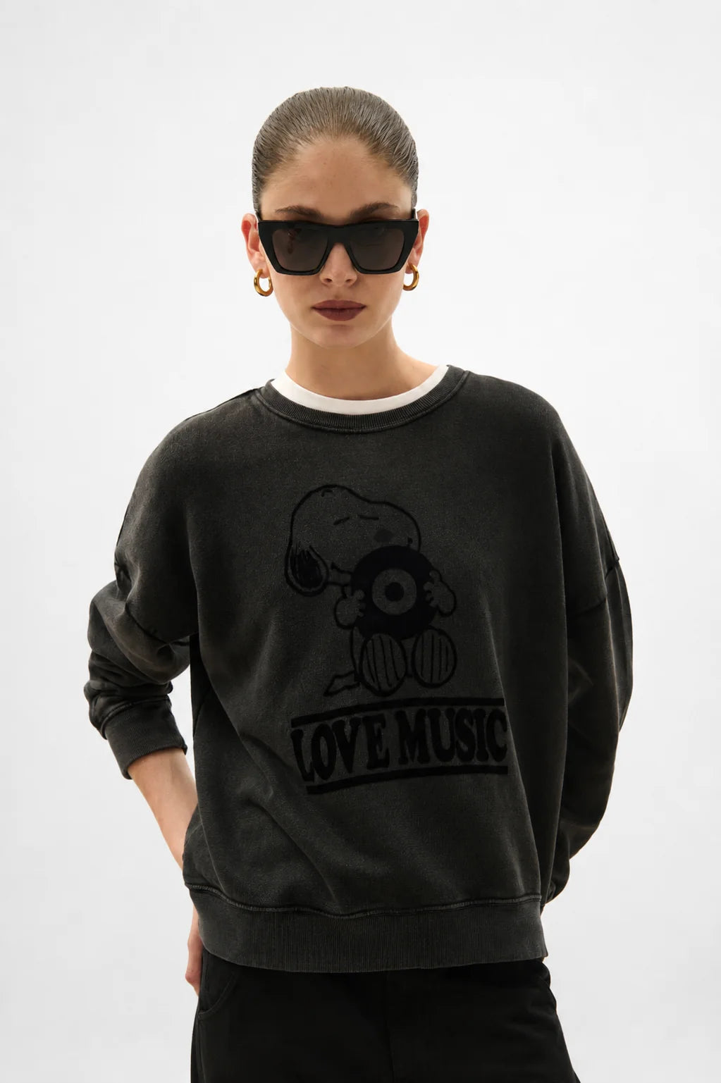 Five Jeans Snoopy Sweatshirt - Acid Grey