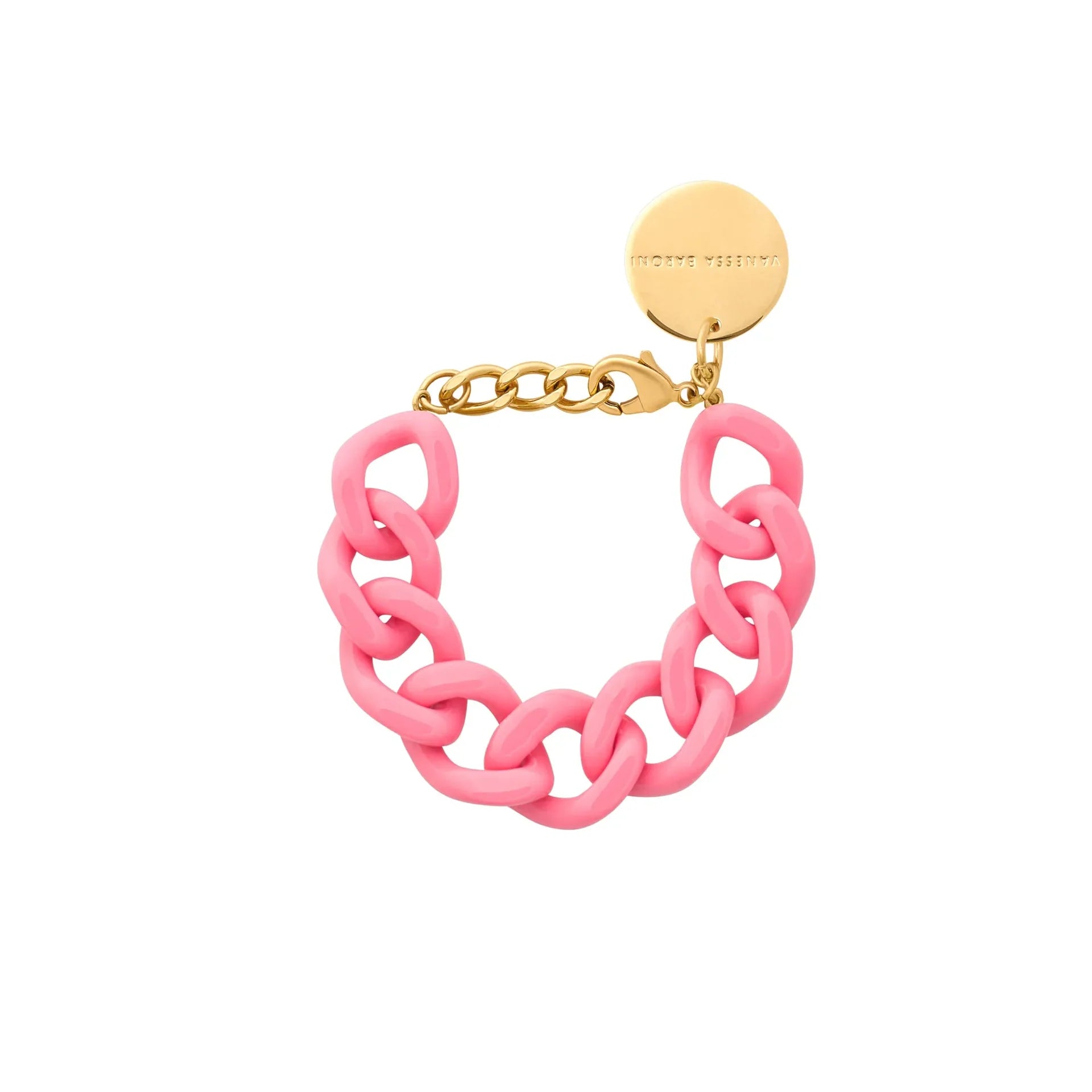 V.BARONI Mini Flat Chain Bracelet in Raspberry