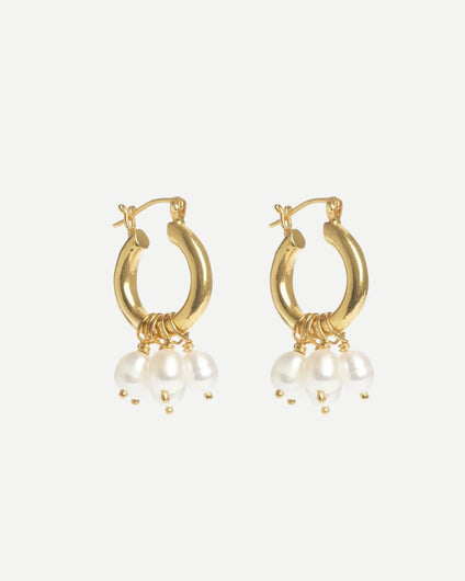 Freya Rose Mini Hoops Detachable Pearls