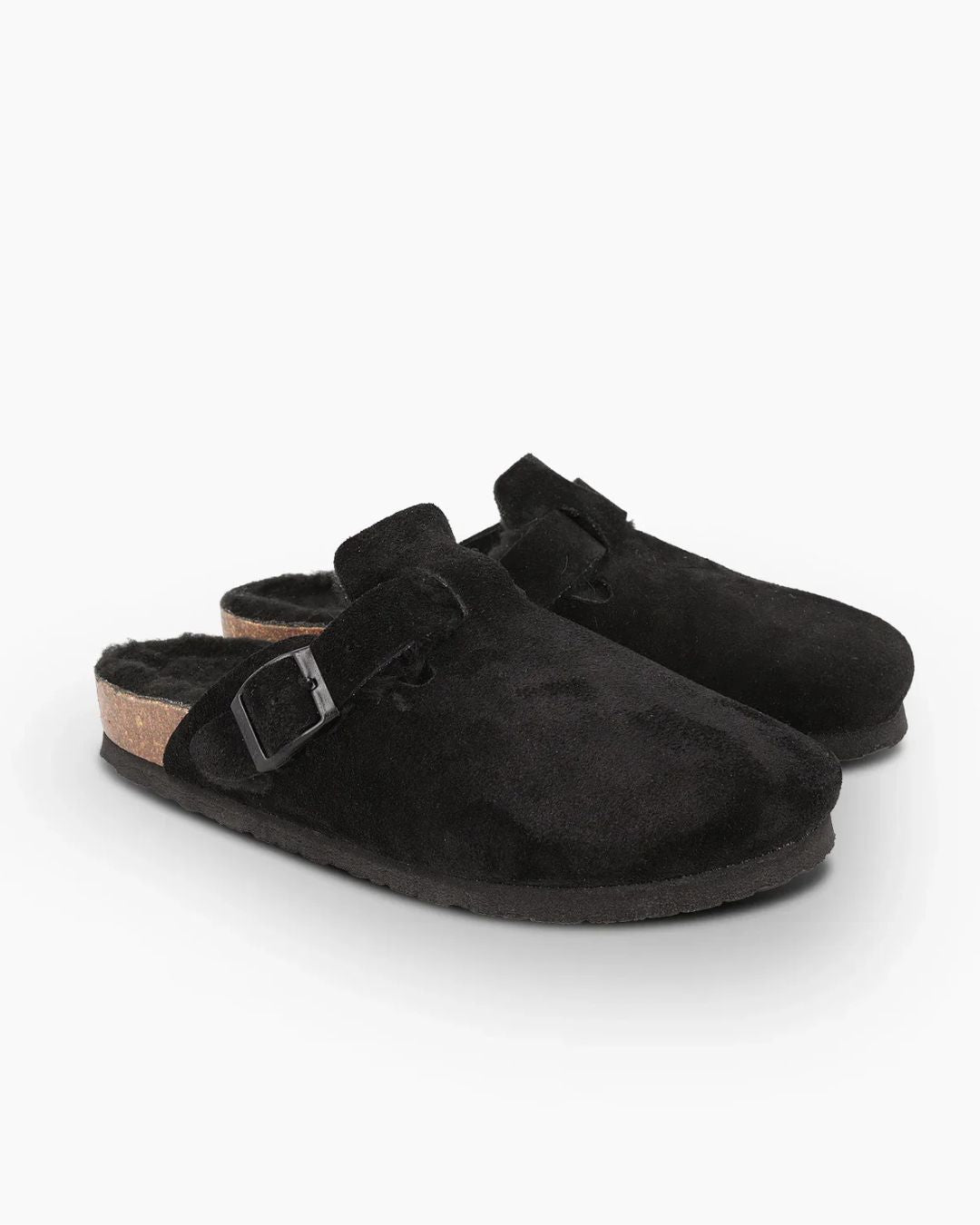 GENUINS  Riva Velour Clog in Black