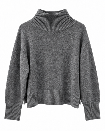 PARK Funnel Neck Knit - Grey