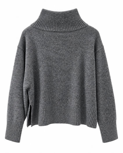 PARK Funnel Neck Knit - Grey