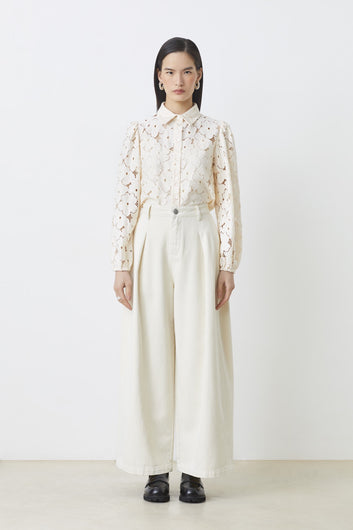 SUNCOO Rim Trousers in Off White