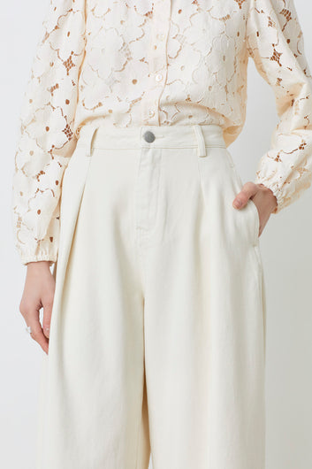 SUNCOO Rim Trousers in Off White