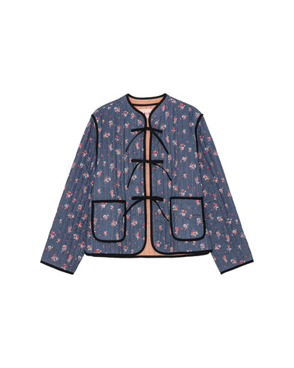 HABIBA Rebecca Quilted China Jacket in Sapphire