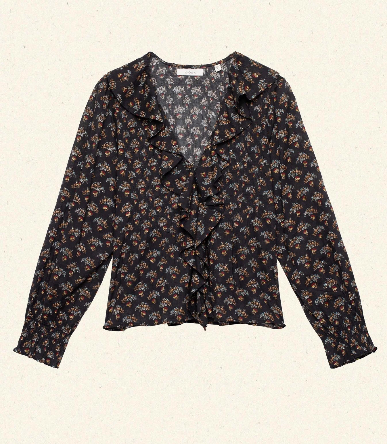 DÔEN Hardy  Top in Delphinium Floral