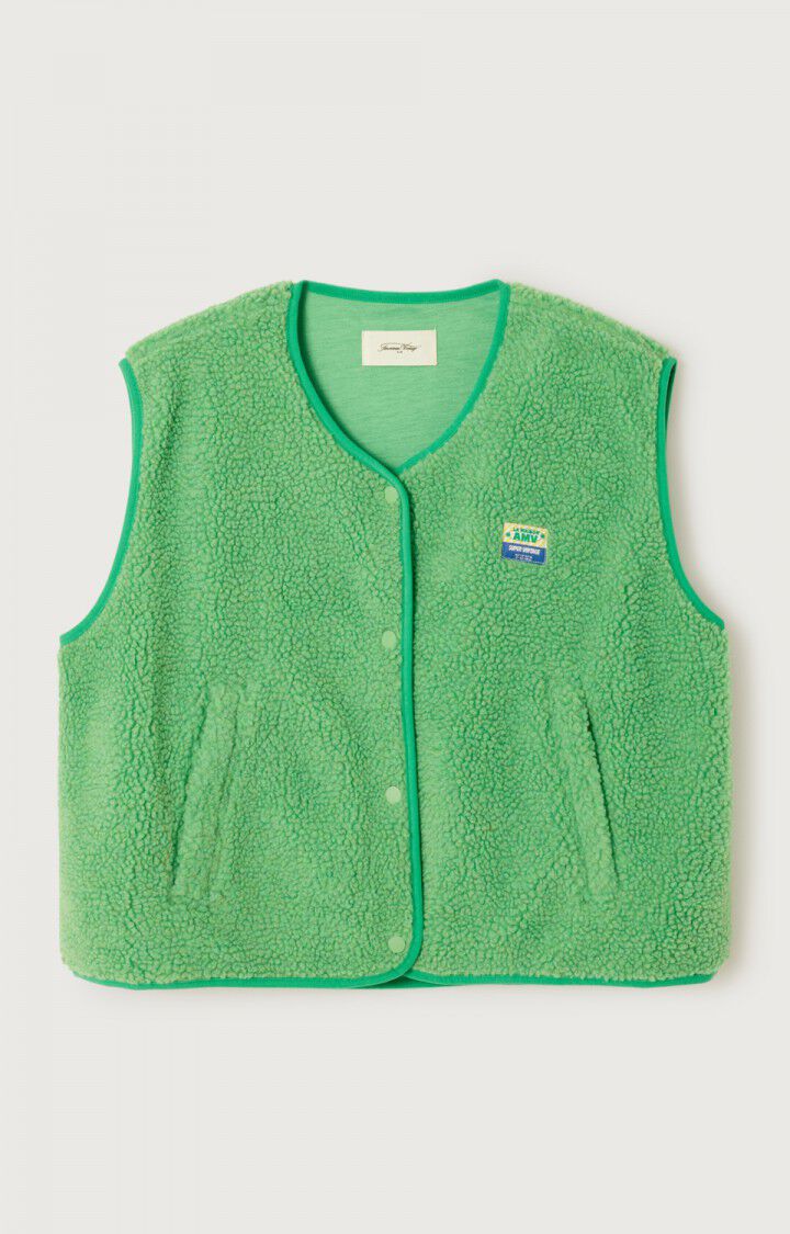 American Vintage Hoktown Fleece Gilet in Palm