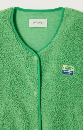 American Vintage Hoktown Fleece Gilet in Palm