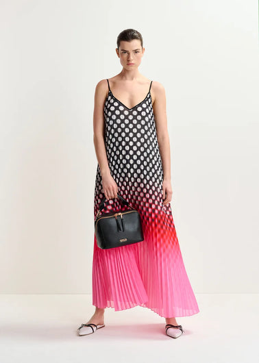 EA Hyacinth Pleated Maxi Dress in Virtual Pink