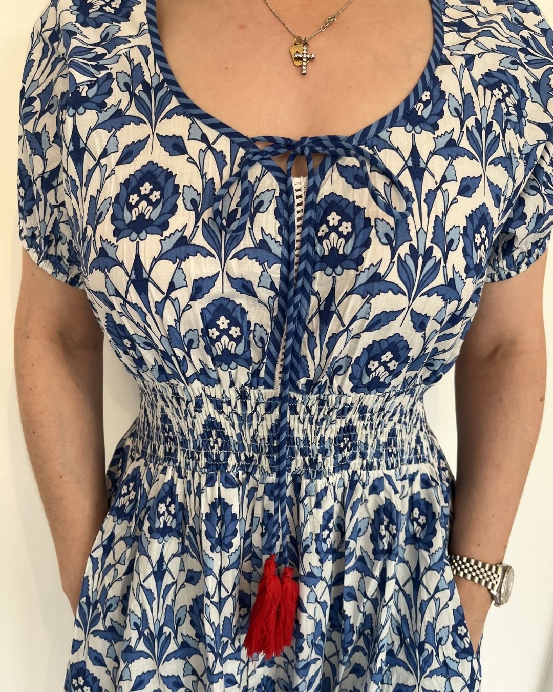 Handprint Dream Apparel Monet Dress in Tasmin Blue
