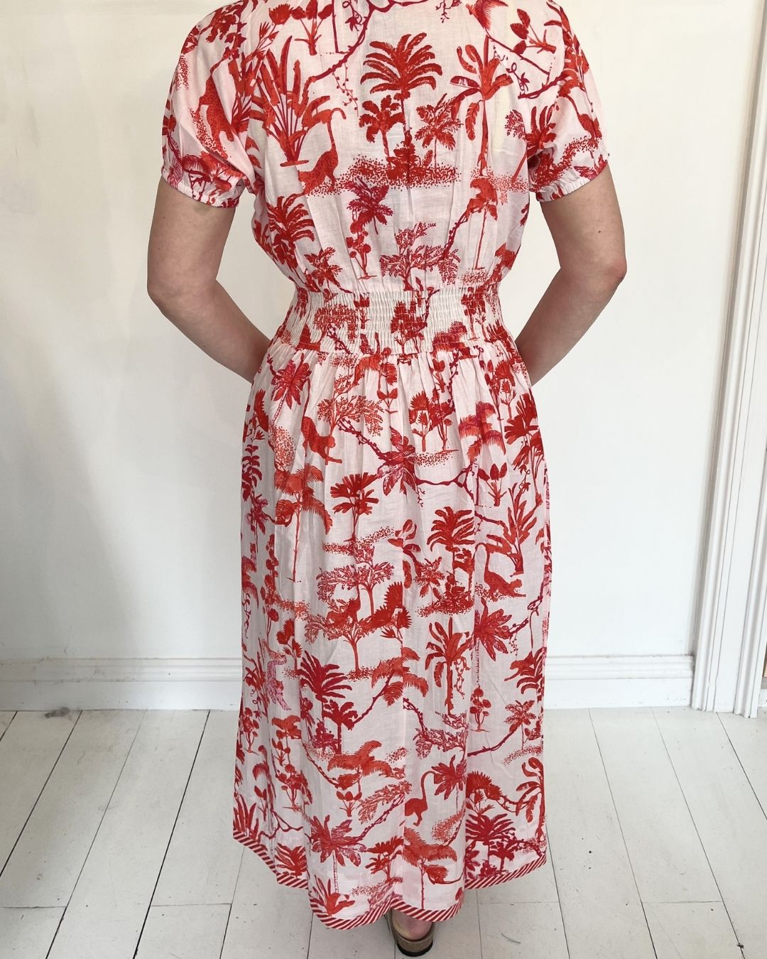 Handprint Dream Apparel Monet Dress in Toile Red