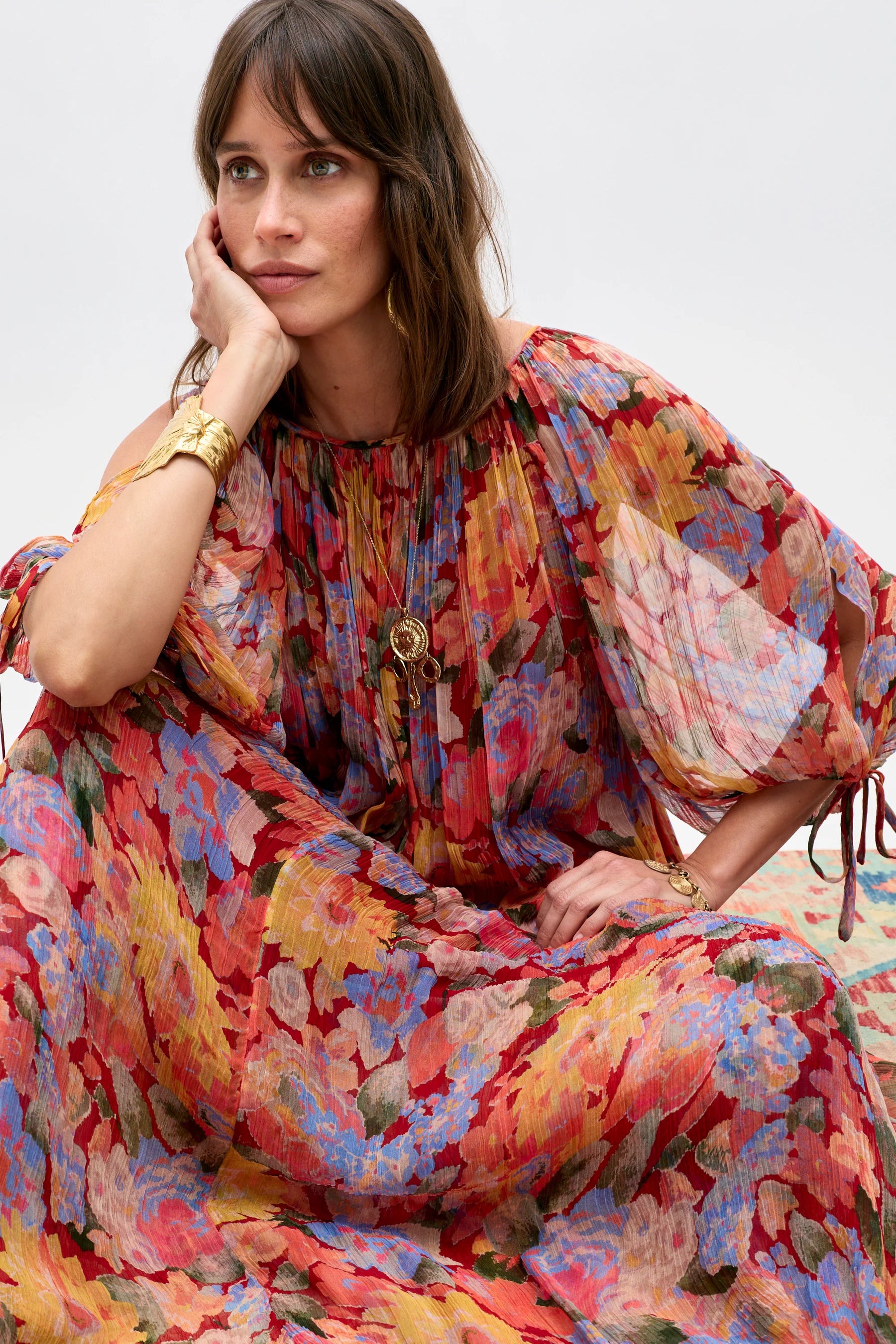 RIXO Hayden Dress - Chelsea Floral Red