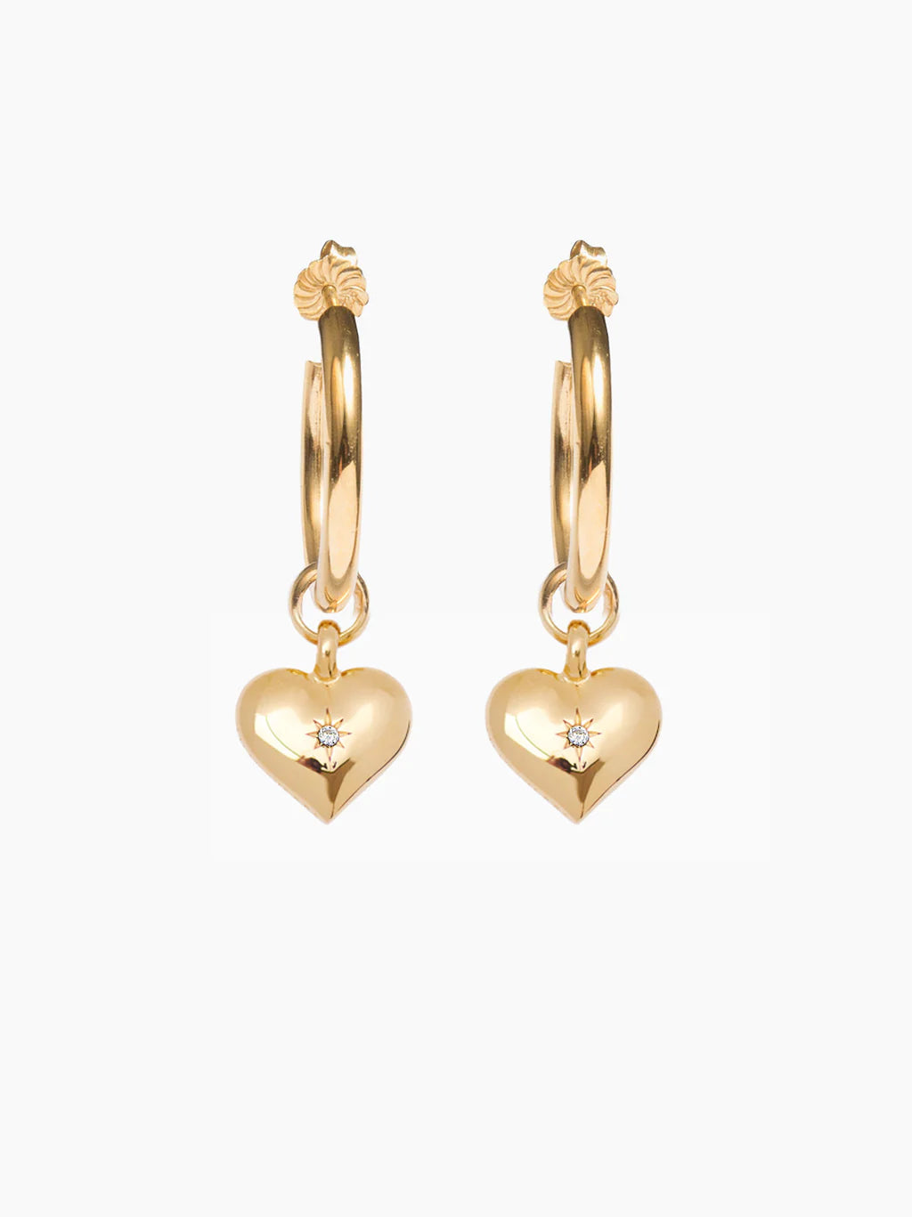 Tilly Sveaas Gold Heart Earrings