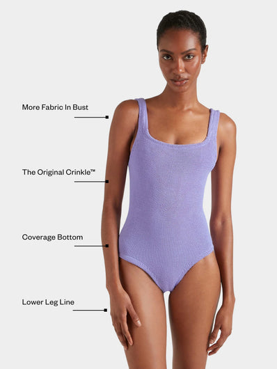 Hunza G COVERAGE Square Neck in Lilac