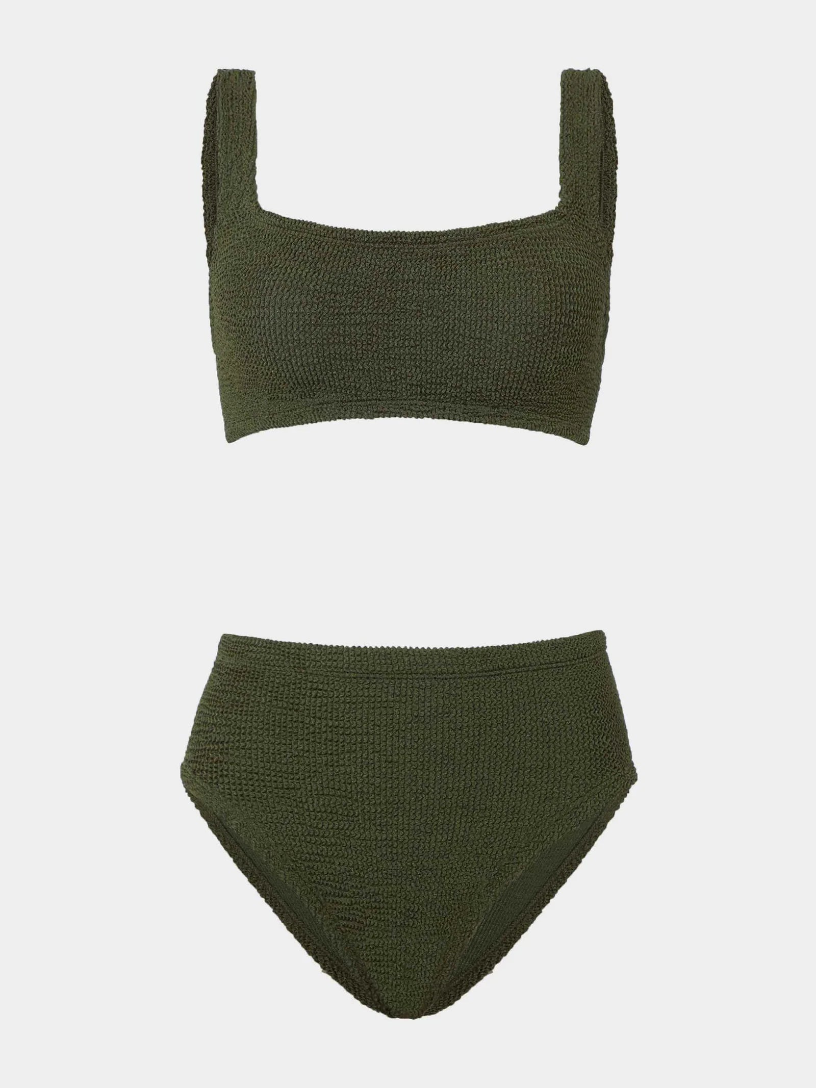 Hunza G Patricia Bikini in Metallic Khaki