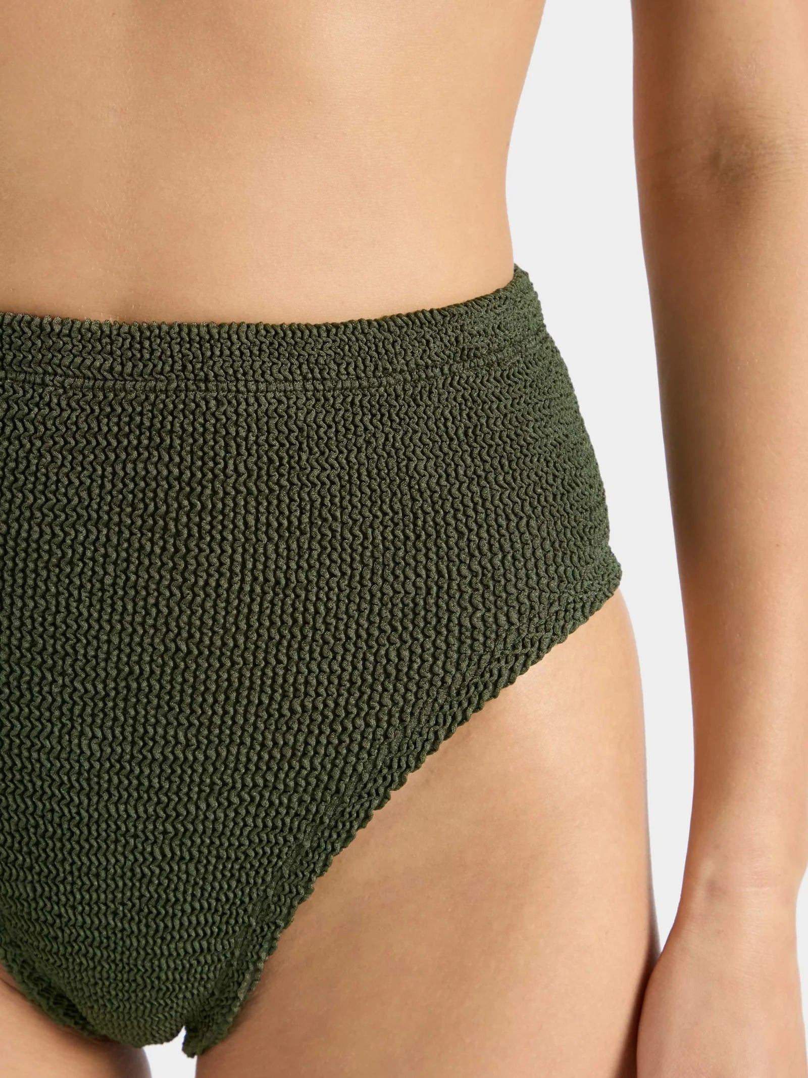 Hunza G Patricia Bikini in Metallic Khaki