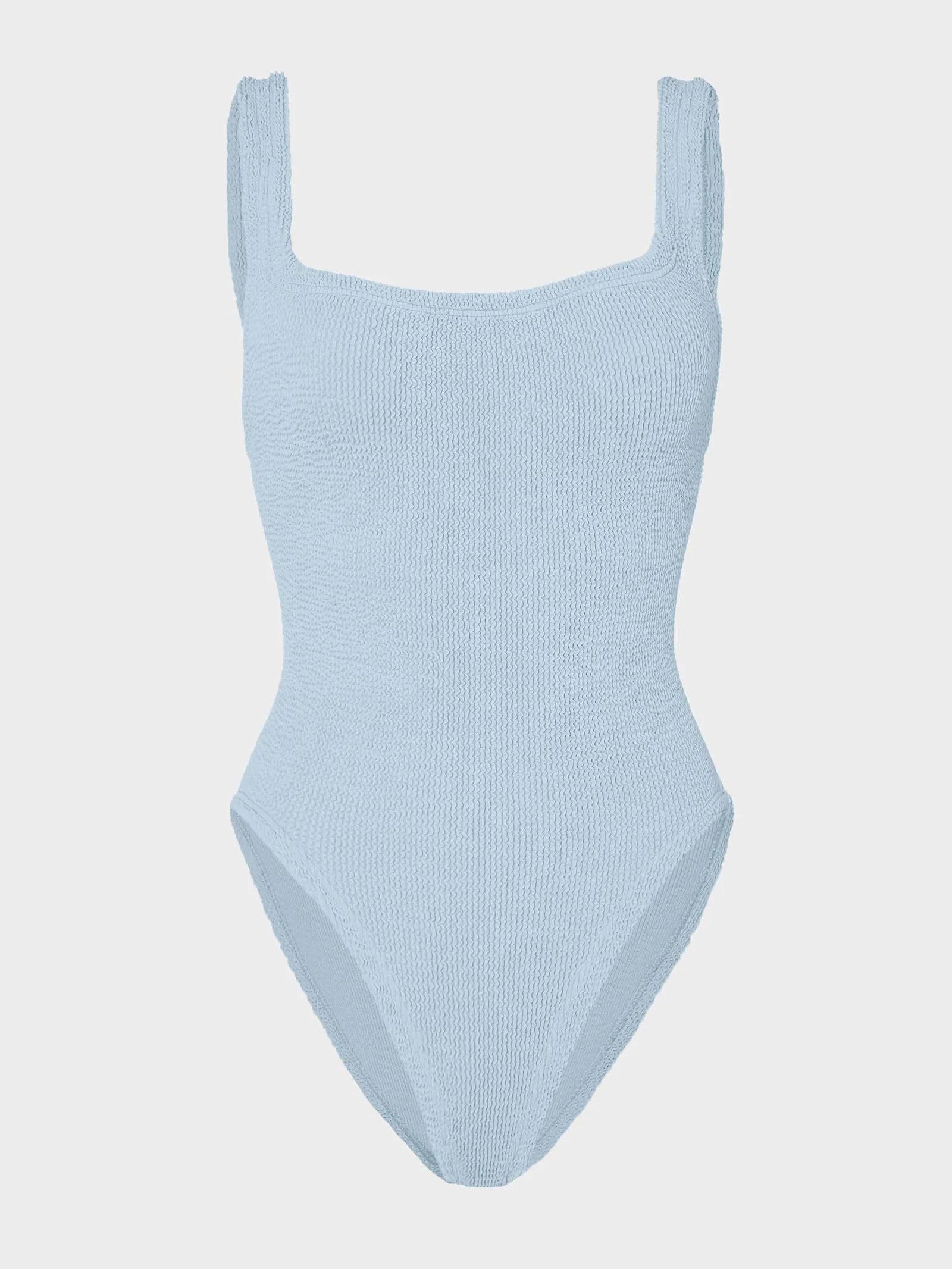 Hunza G Square Neck in Metallic Ice Blue