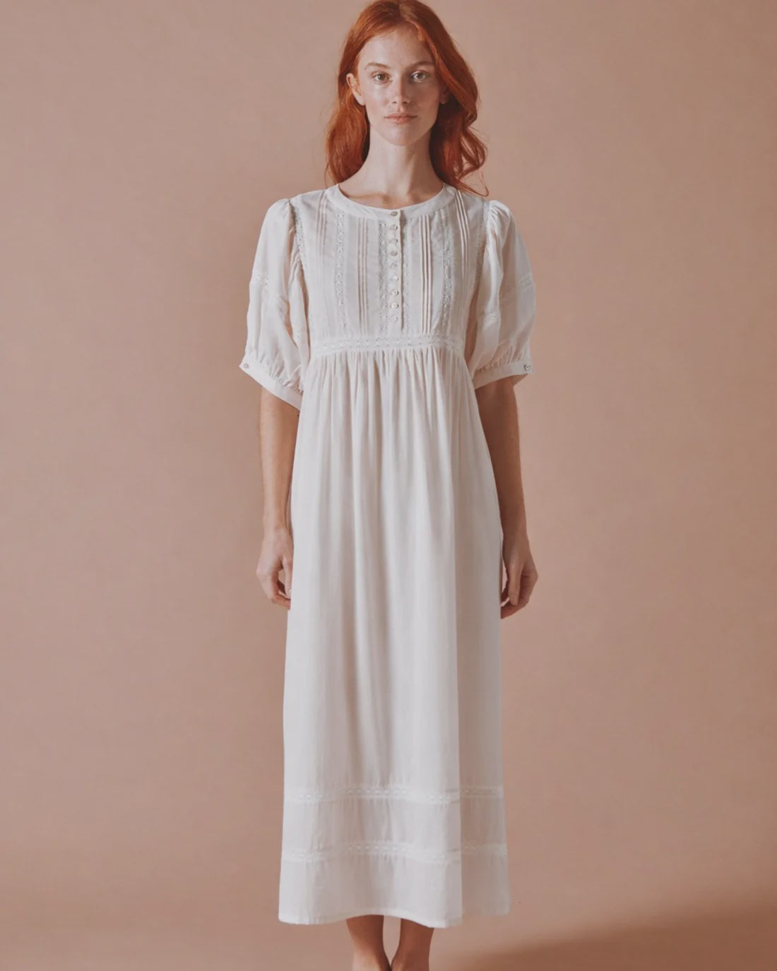 Emile & Ida Daniela Dress in Creme