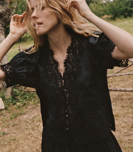 DÔEN Idella Top in Black