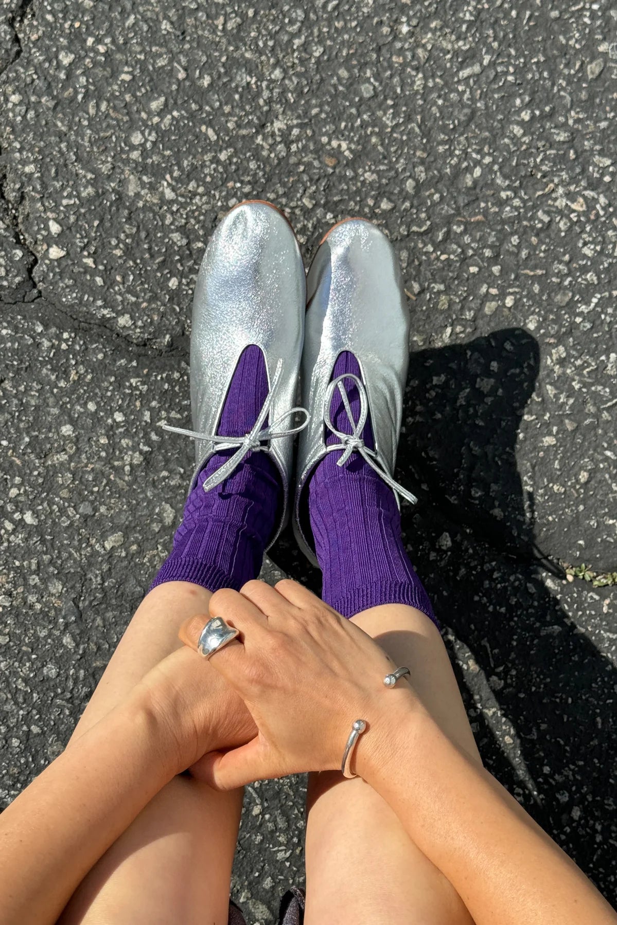LBS Her Socks in Eggplant
