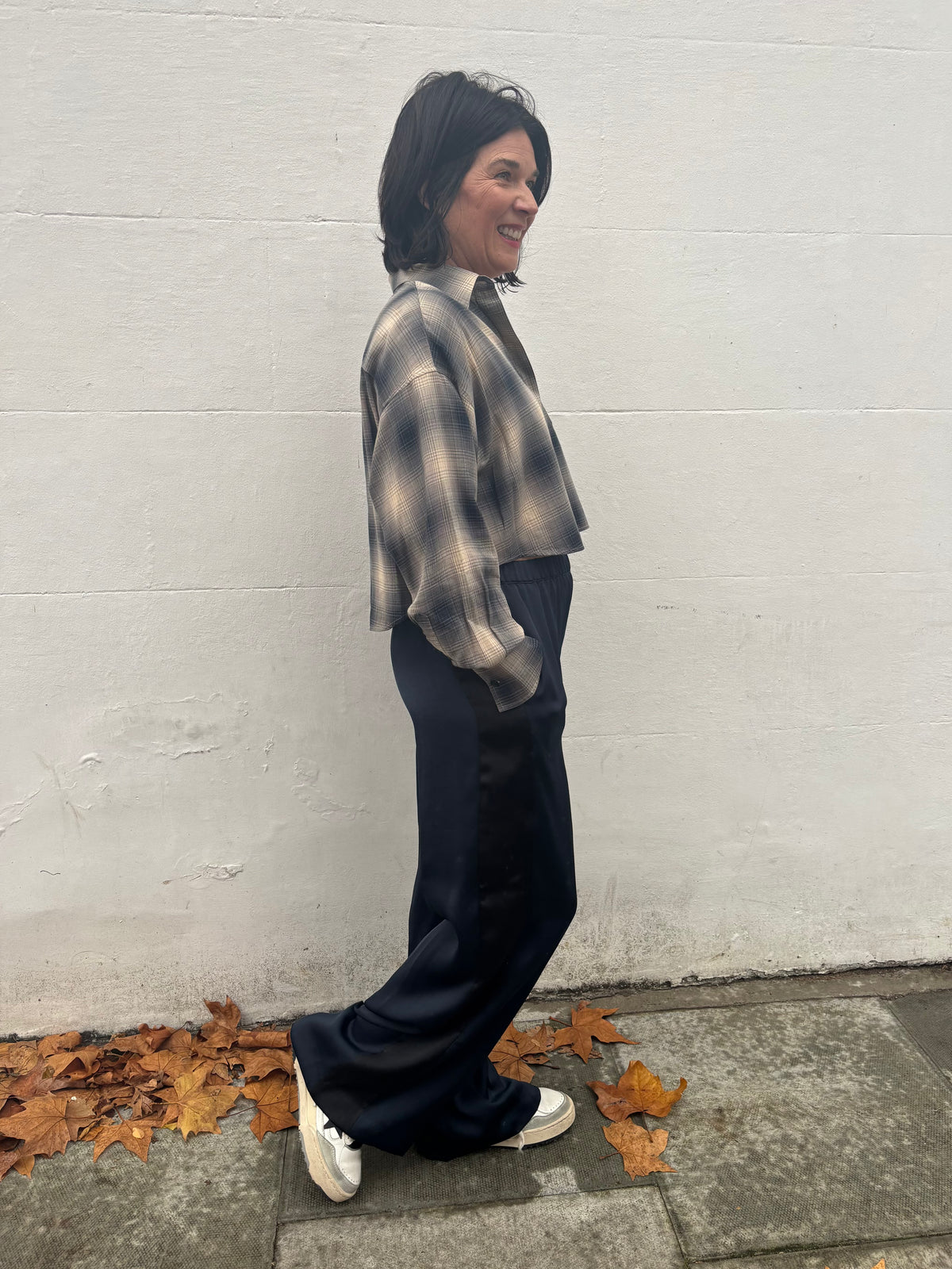 Rag & Bone Olivia Stripe Pant in Navy