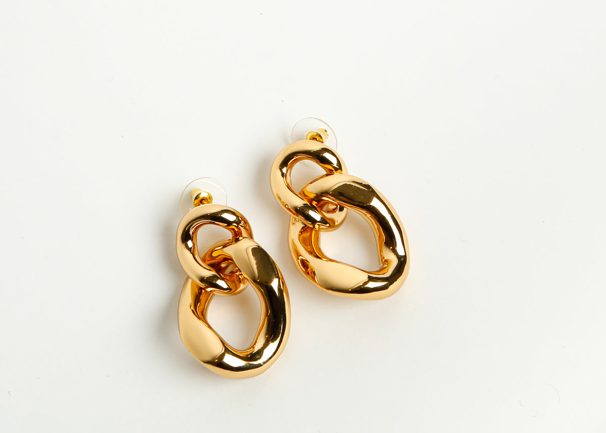 IM Links Earrings in Gold