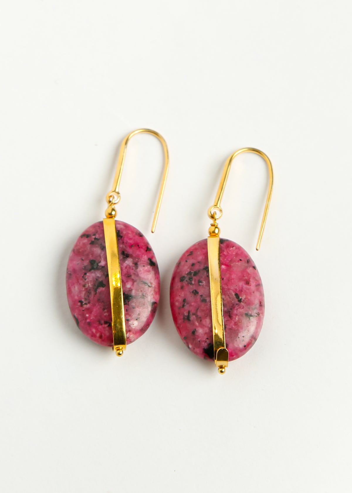 IM Stones Earrings in Fuchsia