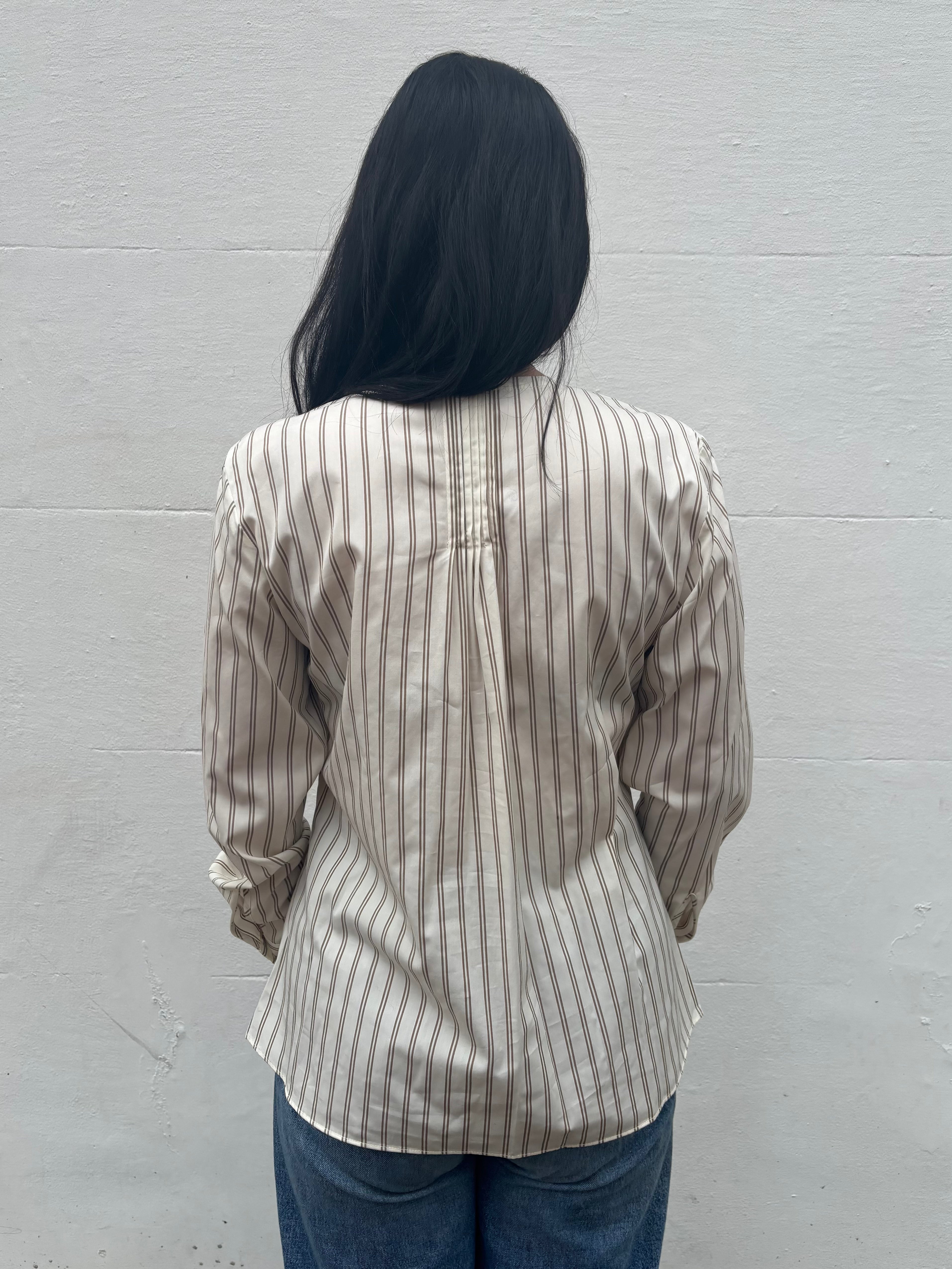 Rag & Bone Asher Stripe Top in Beige, Brown