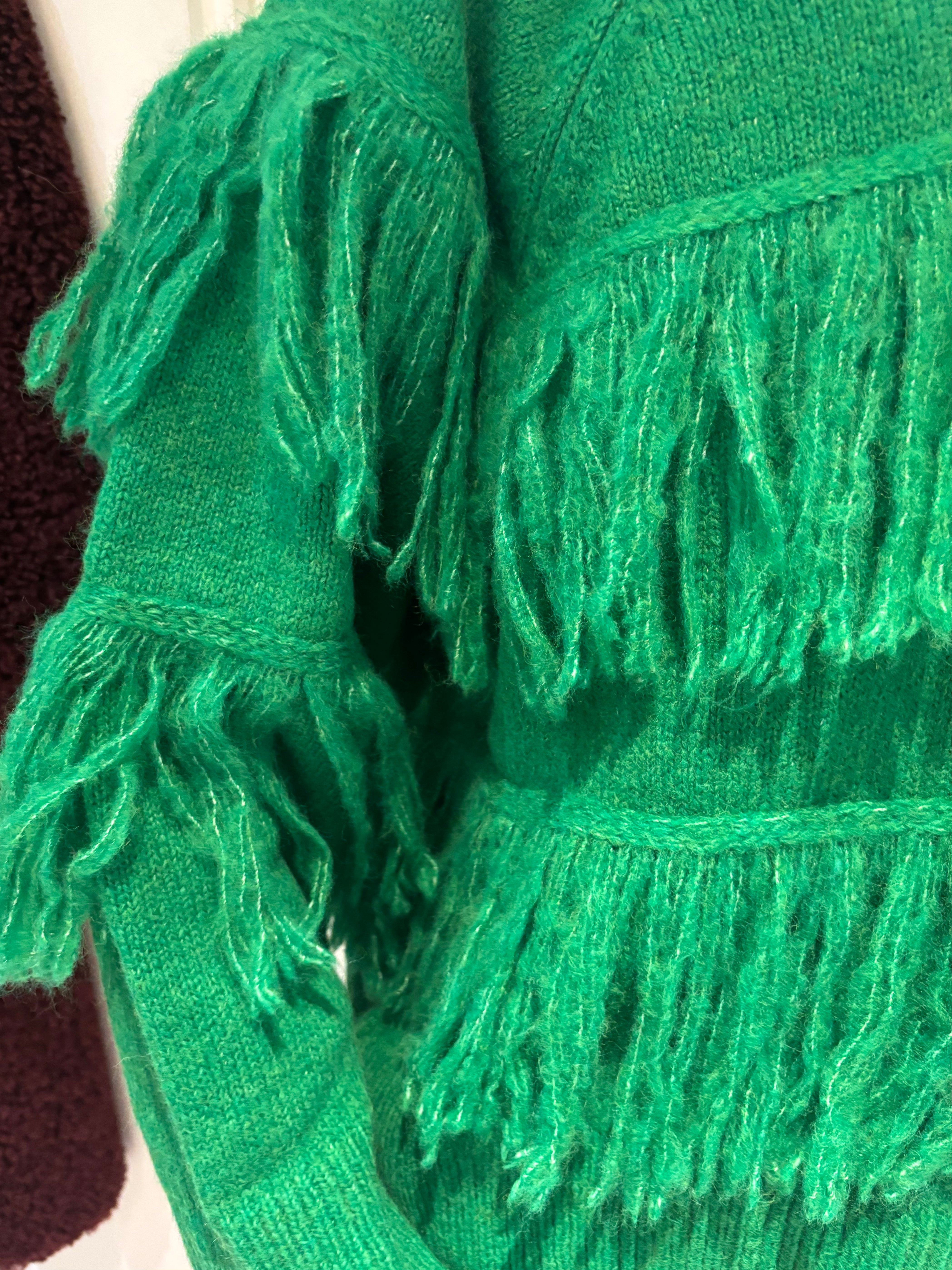 Essentiel Antwerp Johns Fringe Pullover in Green