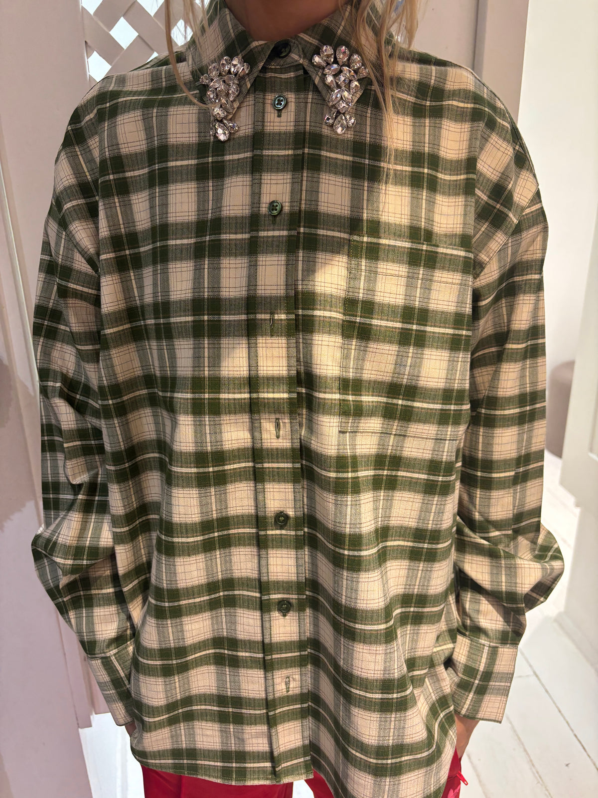 Essentiel Antwerp Juices Oversized Shirt in Off White