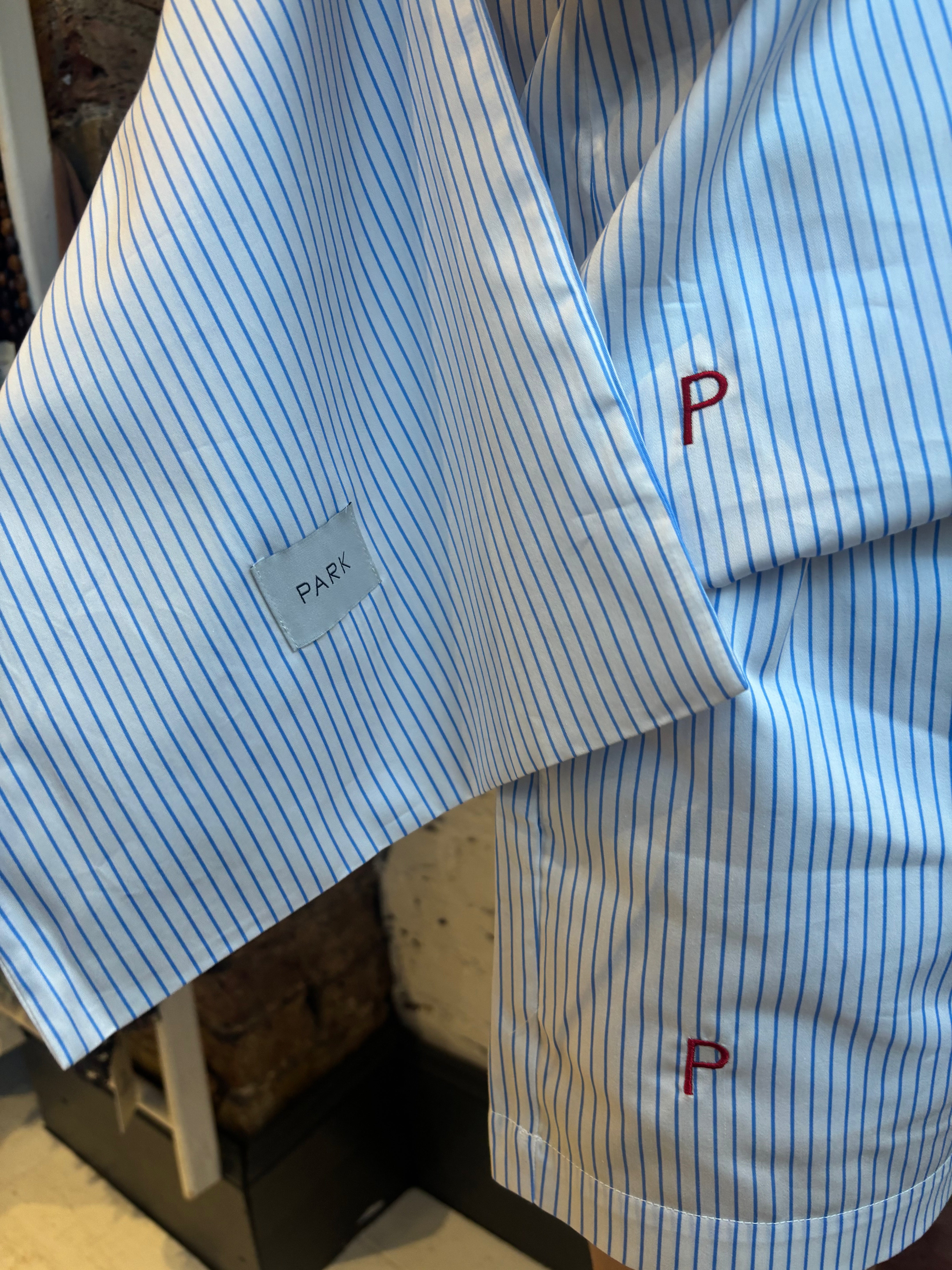 PARK Holiday Shop Stripe Cami Set in Blue Stripe