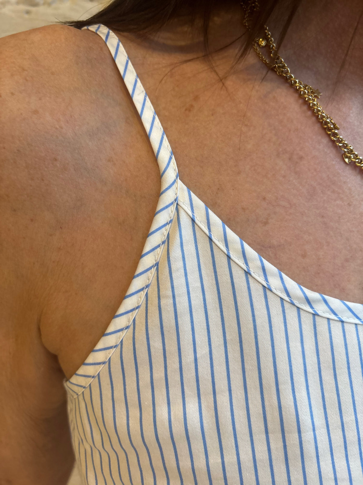 PARK Holiday Shop Stripe Cami Set in Blue Stripe