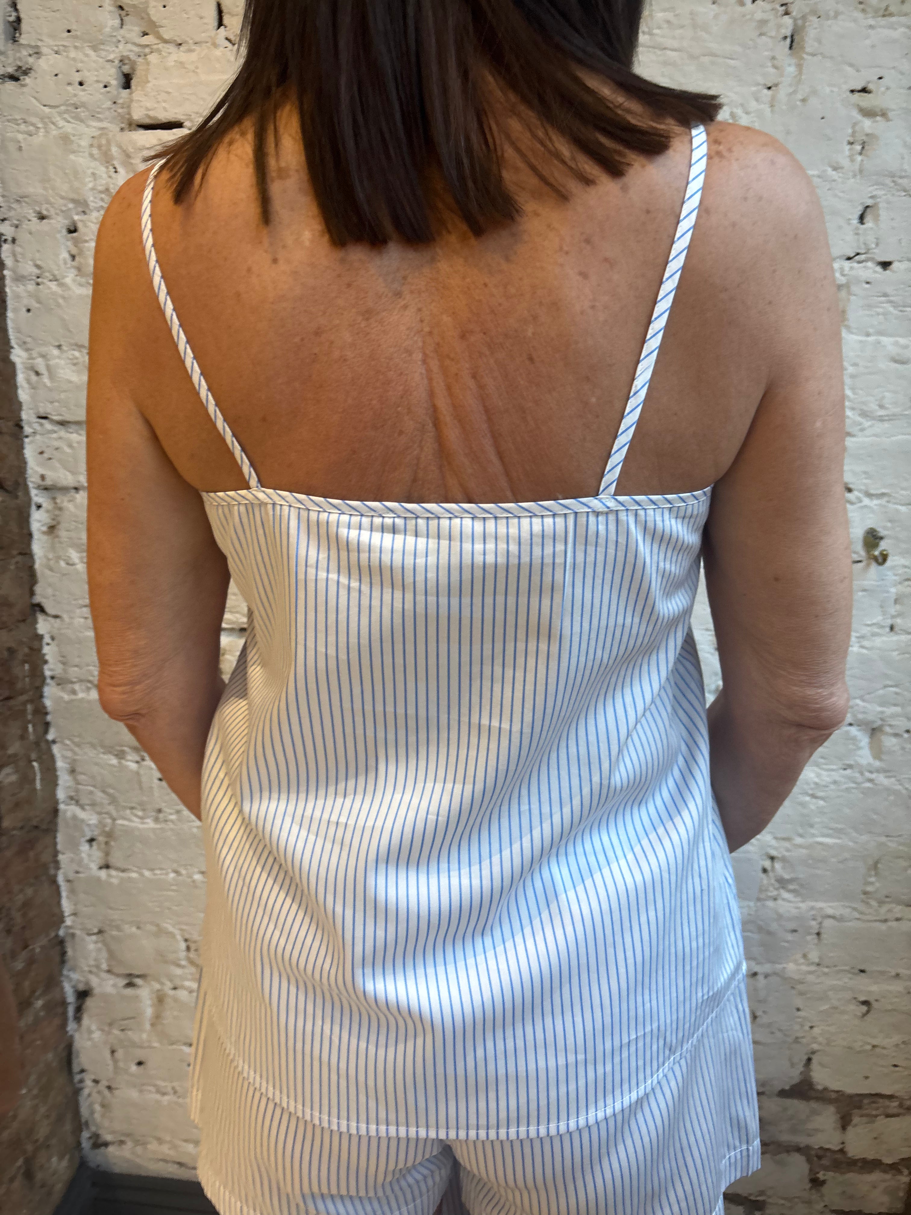 PARK Holiday Shop Stripe Cami Set in Blue Stripe