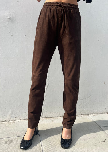 Oakwood Gift SuedeTrousers in Chocolate