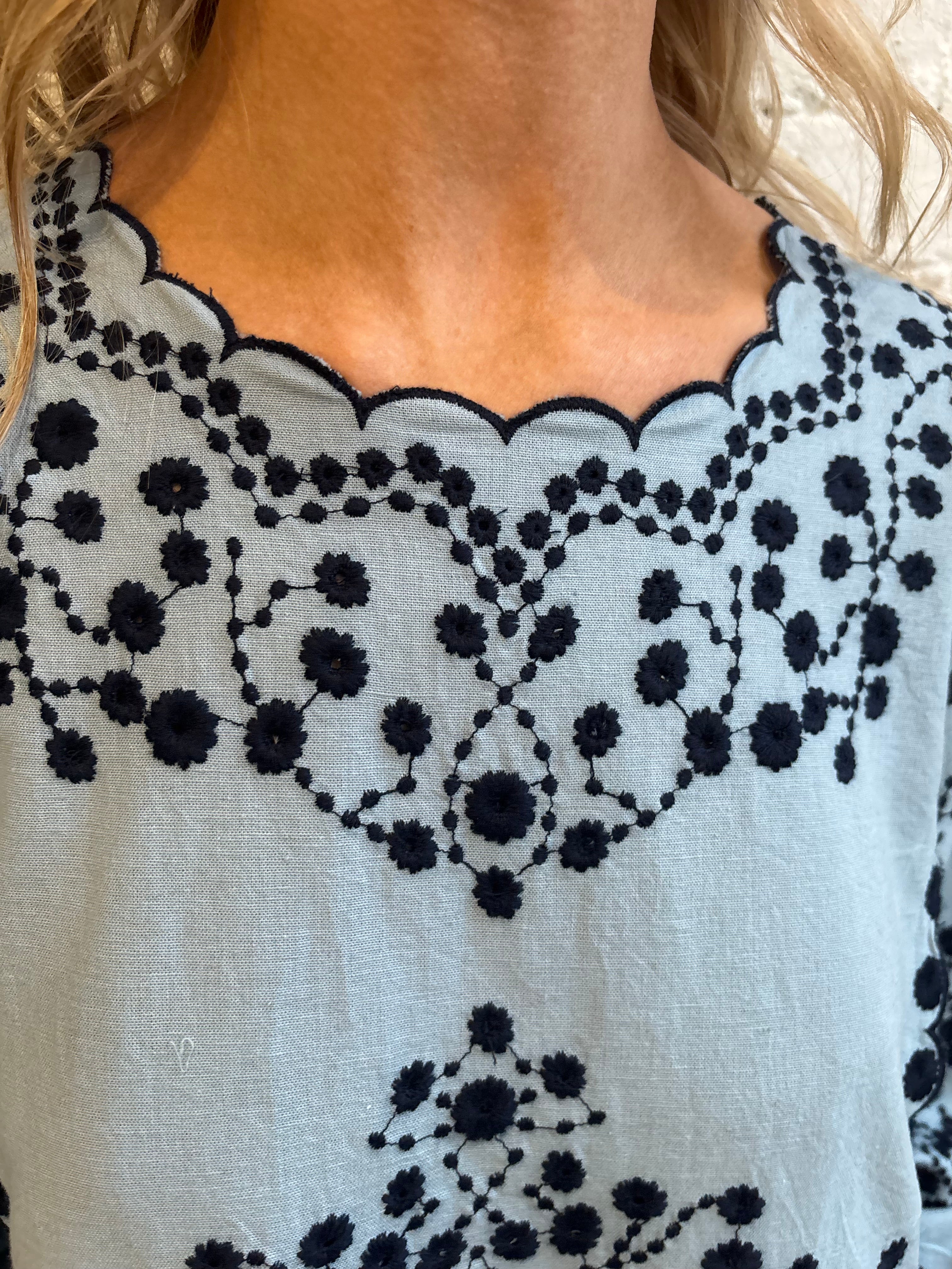 Sea New York Frances Mini Dress in Blue