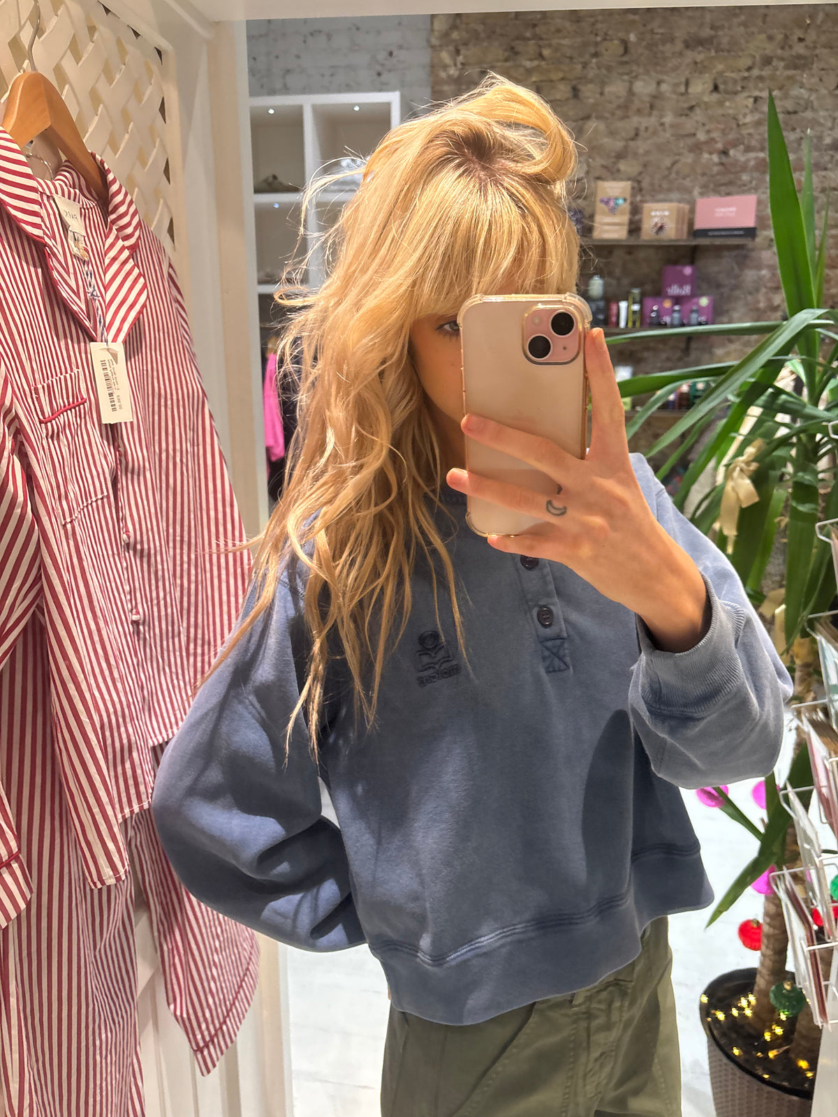 Marant Etoile Simony Logo Sweatshirt in Indigo