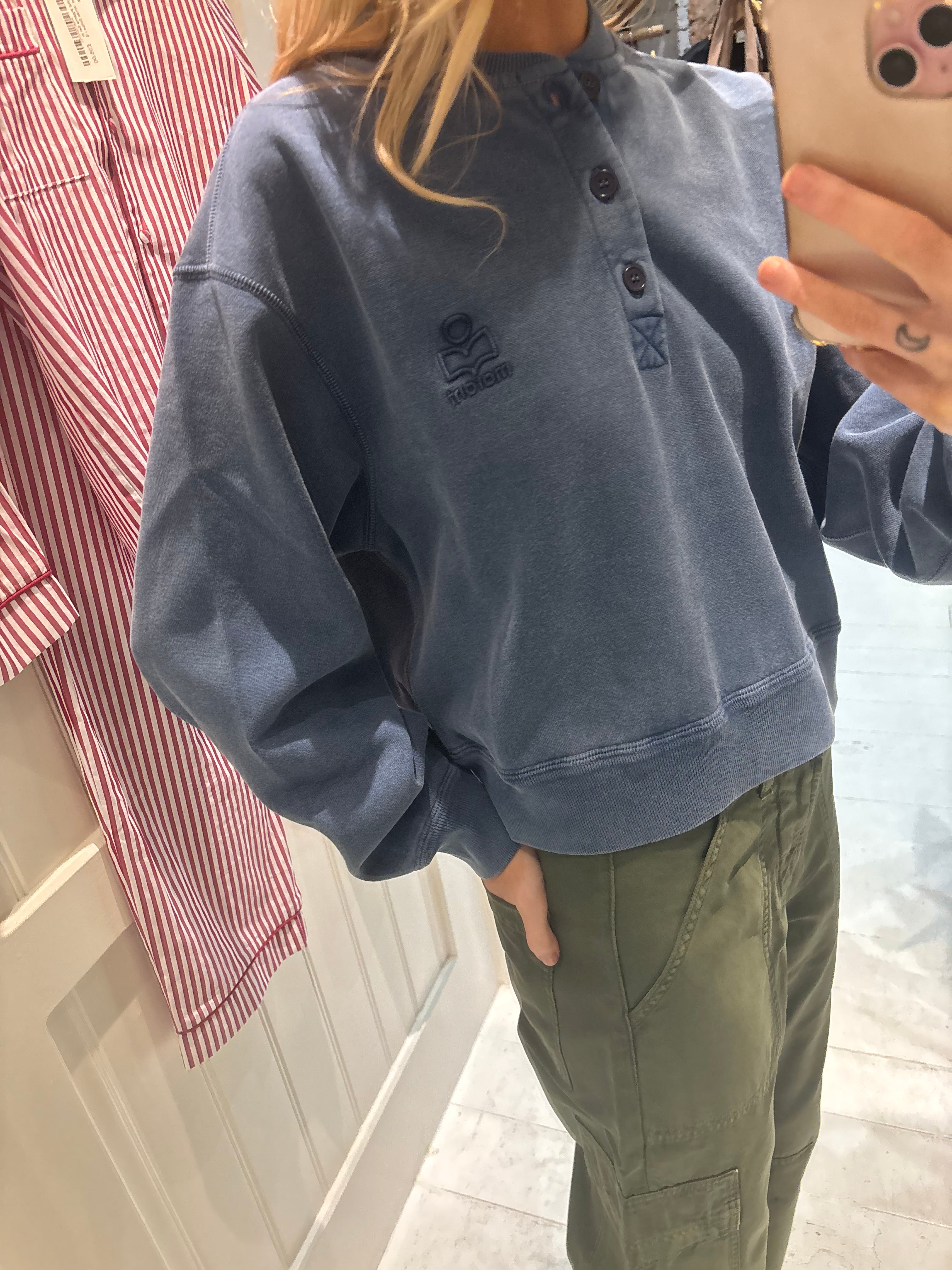 Marant Etoile Simony Logo Sweatshirt in Indigo