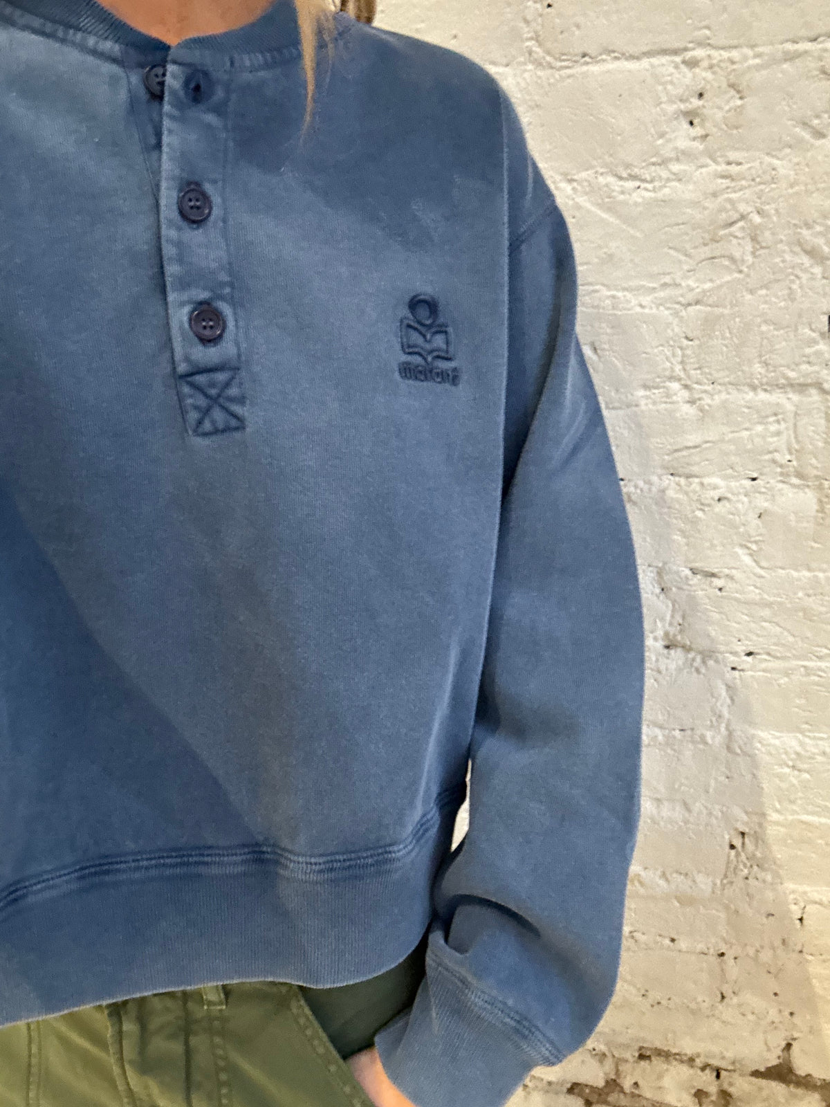 Marant Etoile Simony Logo Sweatshirt in Indigo