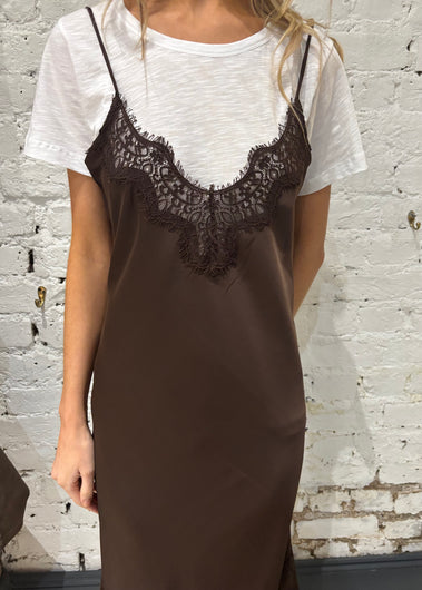 Haute L'Amitié Naomi Lingerie Dress in Mocca