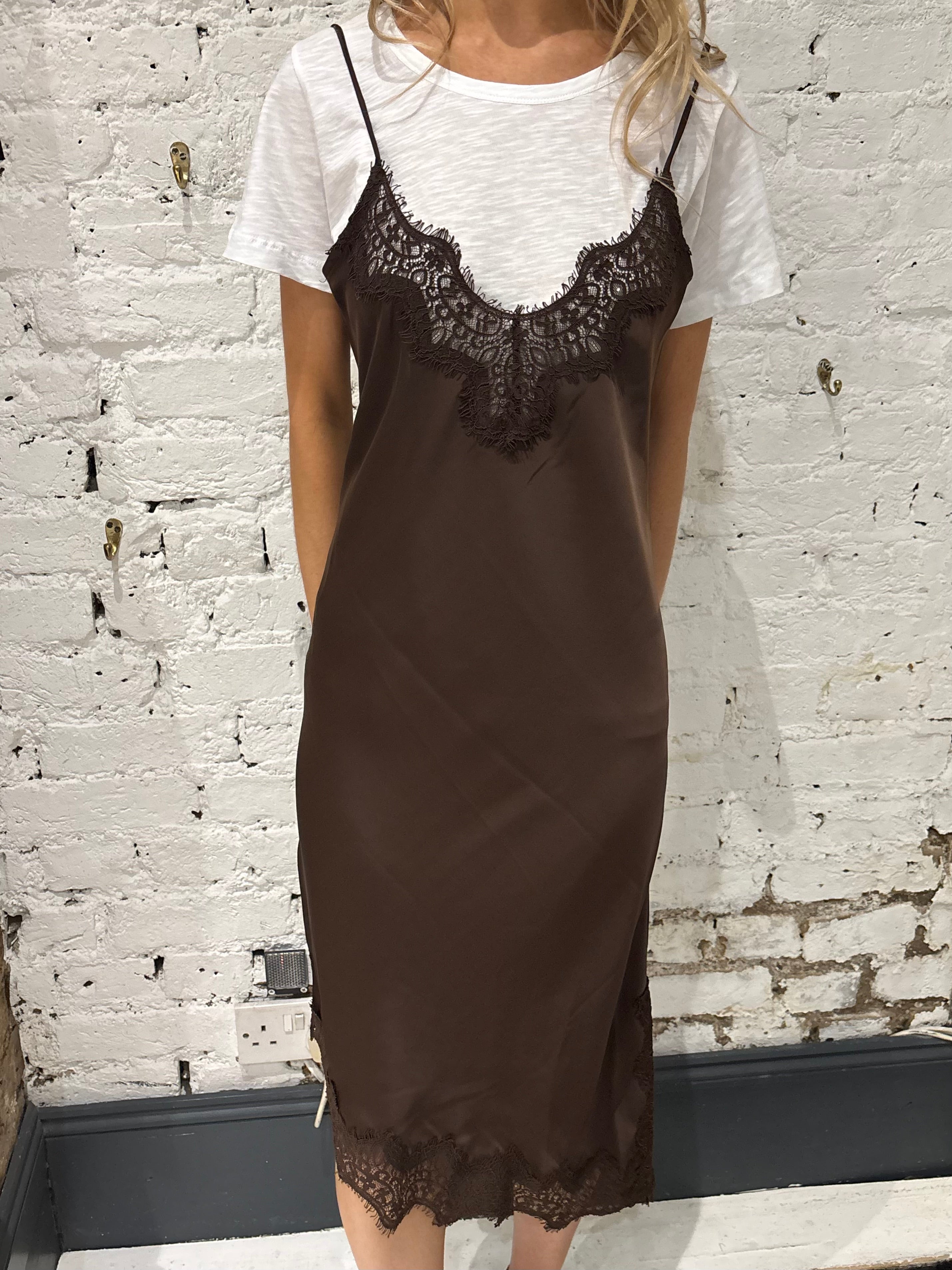 Haute L'Amitié Naomi Lingerie Dress in Mocca