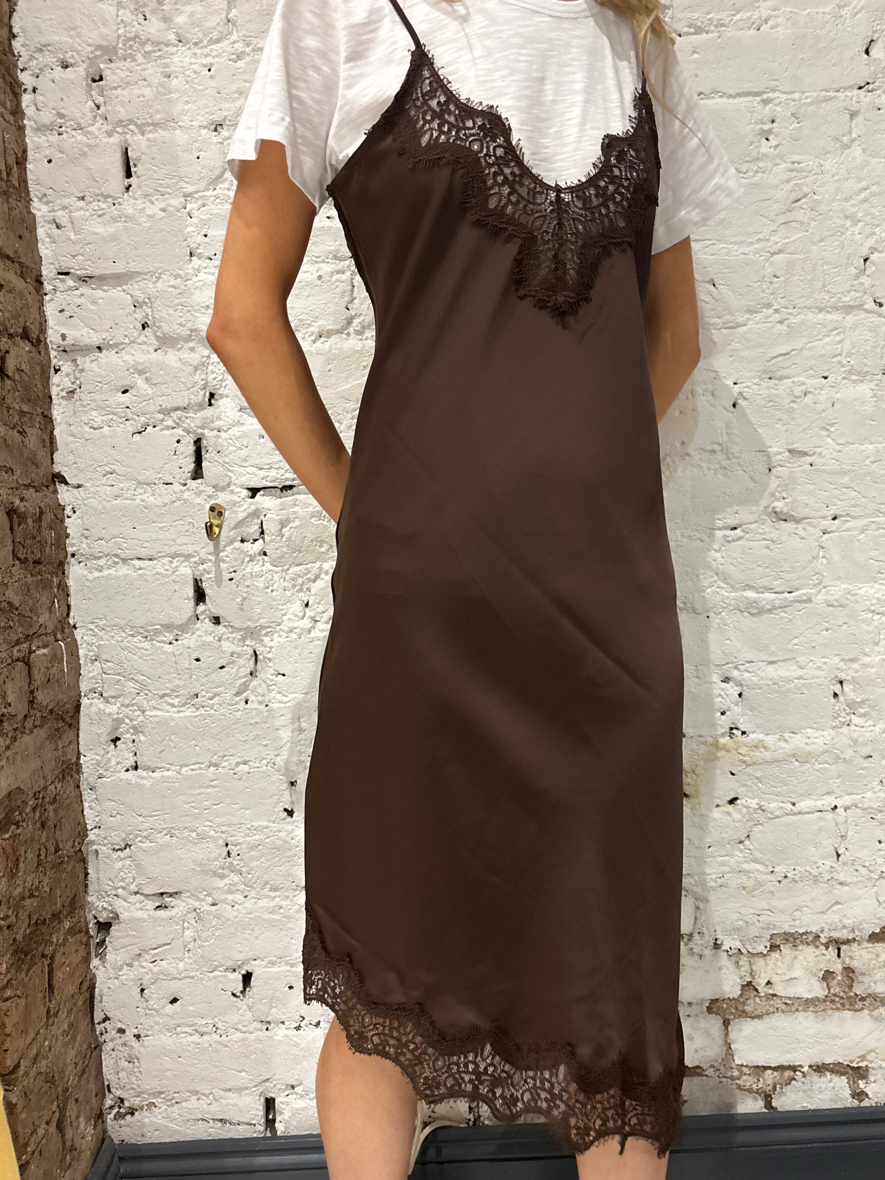 Haute L'Amitié Naomi Lingerie Dress in Mocca