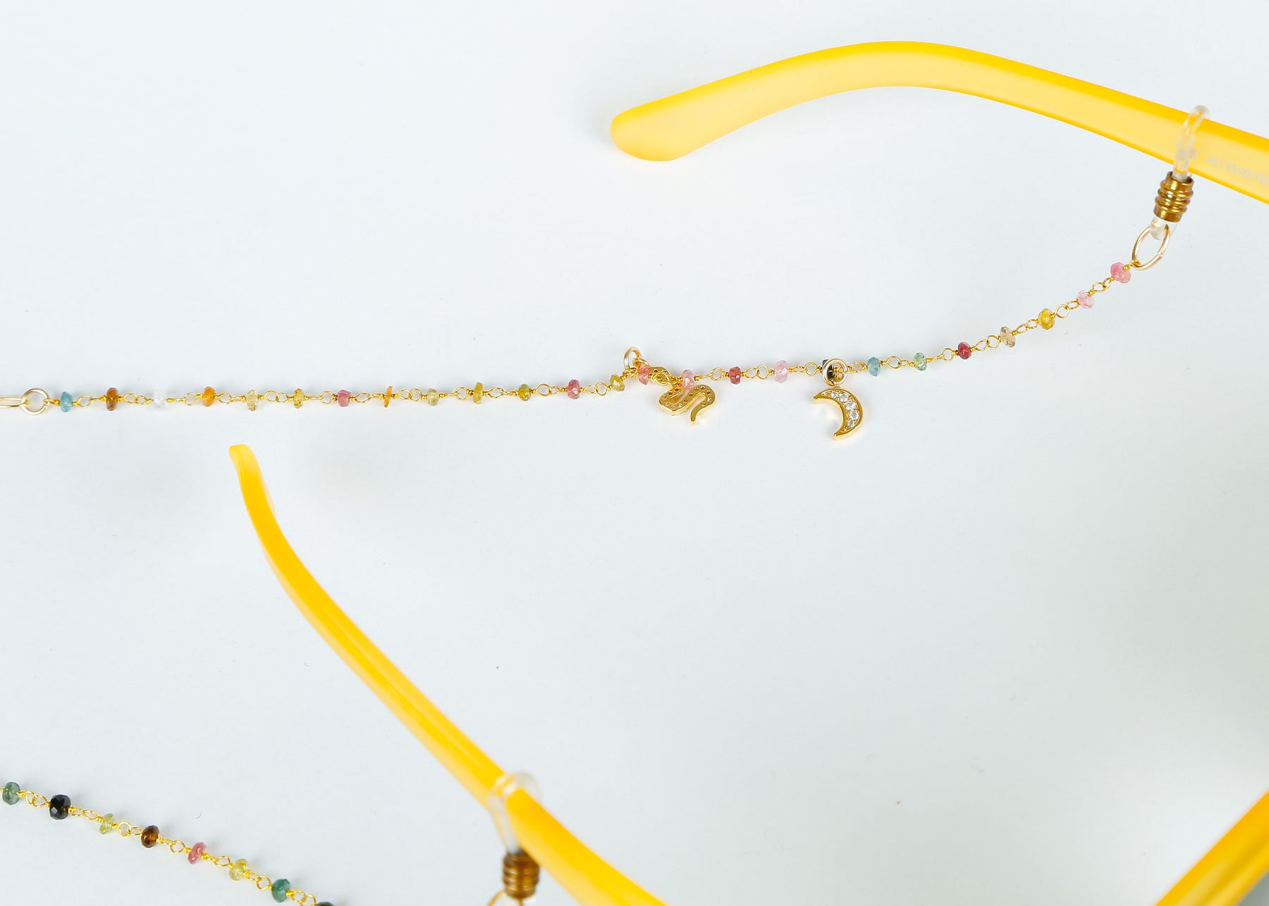 ZOI Marquee Glasses Chain, Pyrite, Emerald, Cactus, Stars