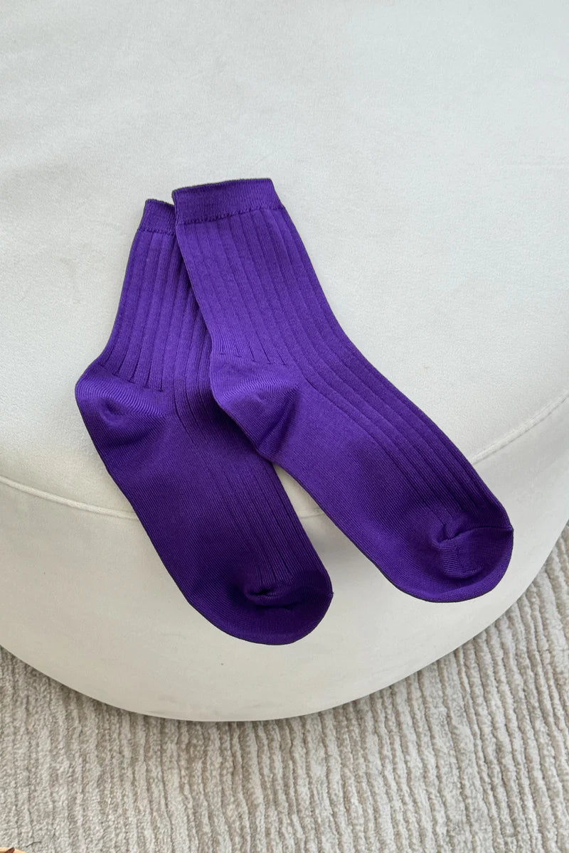 LBS Her Socks in Eggplant