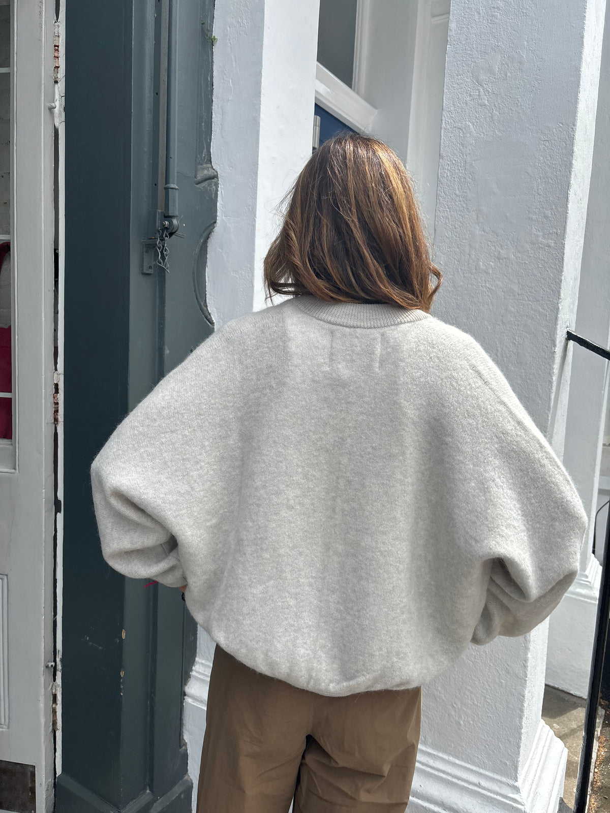 Bellerose Asedi Zip Up Knit in Oyster