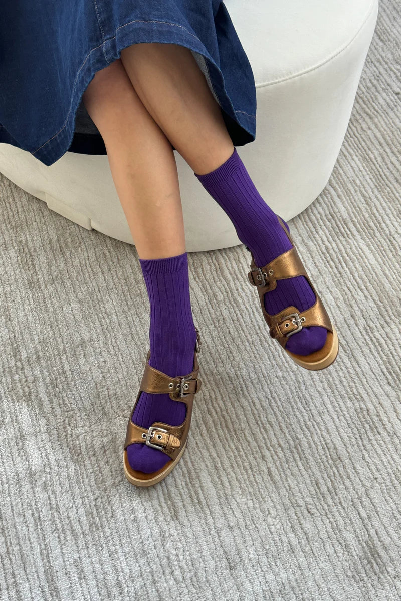 LBS Her Socks in Eggplant