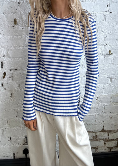 SELECTED Anna LS Crew in Dazzling Blue