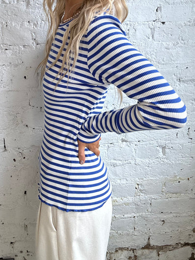 SELECTED Anna LS Crew in Dazzling Blue