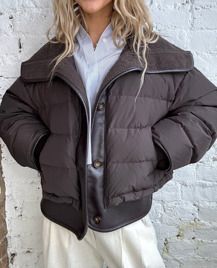 Rag & Bone Gloria Puffer Jacket in Brown