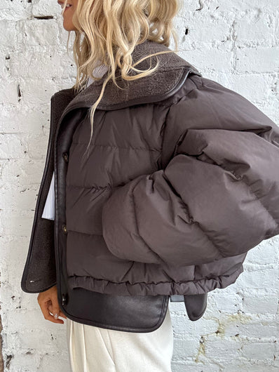 Rag & Bone Gloria Puffer Jacket in Brown