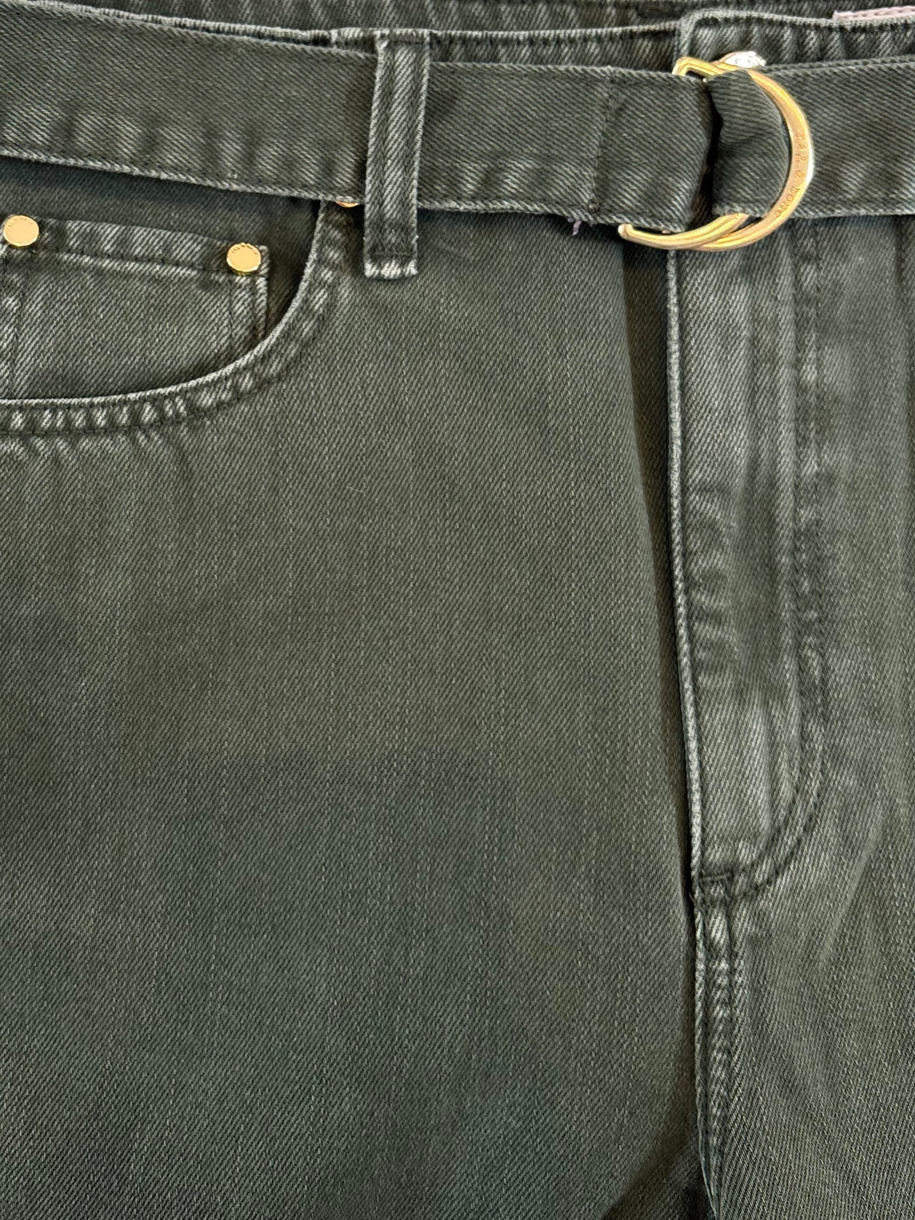 Rag & Bone Charlie Barrel W Belt in Dark Olive